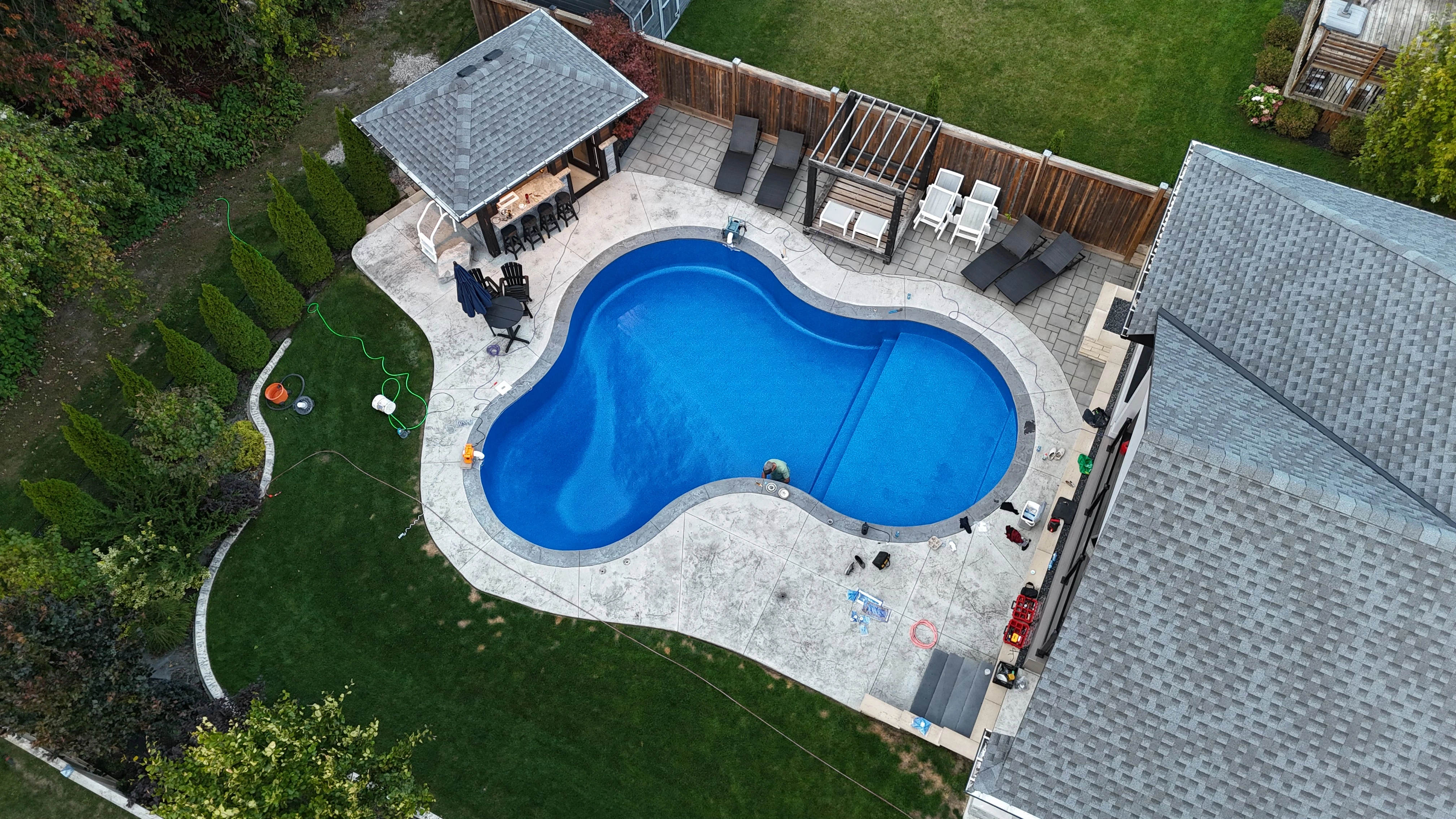 Beautiful custom in-ground pool installation